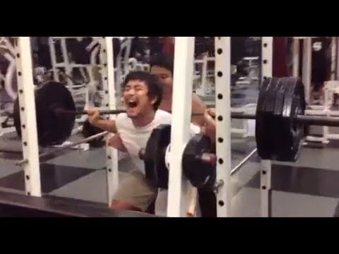 Dan squats over 400 lbs for 8 reps (INSANE!)
