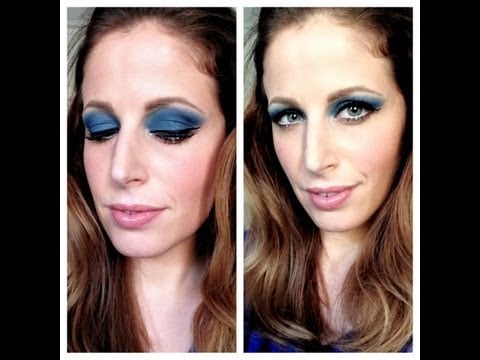 Makeup Tutorial trucco ispirazione 70's blue