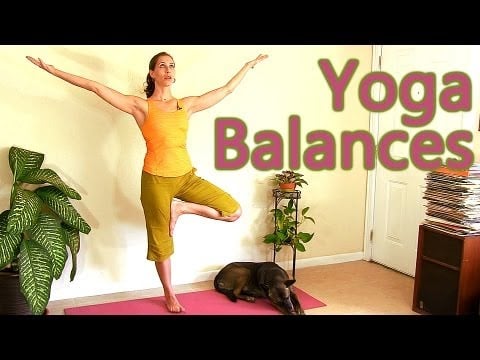 Beginners Yoga: Relaxing Balance Routine, Tree Pose | Mollie Psychetruth Austin ASMR