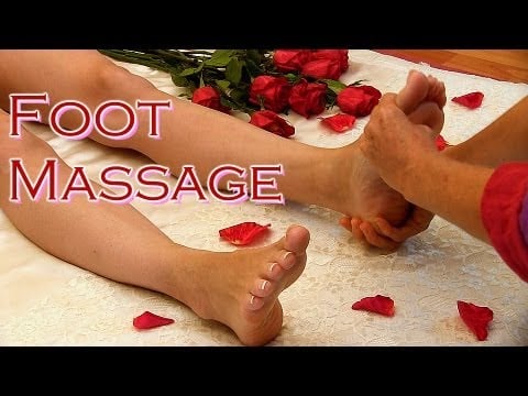 HD Foot Massage Valentine's Gift | Massage Therapy Techniques How To with Oil ASMR Feet Toes