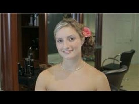 Beach Wedding Beauty : Beach Bridal Hairstyle With Tropical Flower Instructions