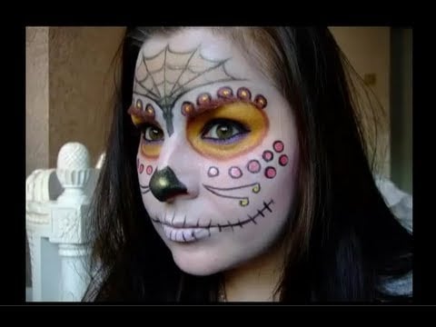 Sugar Skull Halloween make up tutorial