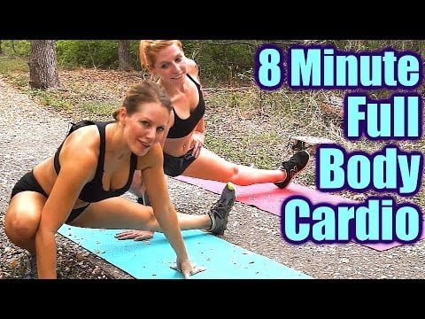 8 Minute Full Body Cardio Workout: Warm-Up for Exercise, Fat Burning Weight Loss!