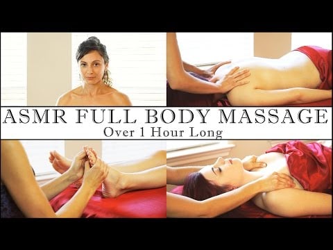 1 Hour Full Body ASMR Massage, Relaxing Soft Spoken & Gentle Whisper, Back, Foot