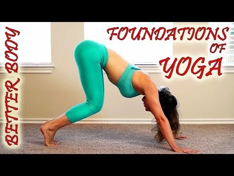 Beginners Yoga For Flexibility & Strength Foundations Class #3 - Basic Home Yoga Workout