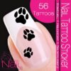 Nail Tattoo Sticker Paws &#8211; black