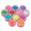 LE 12 Color Acrylic Uv Gel Nail Art Glitter Dust Powder