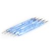 5pcs Blue 2 Way Double Ended Nail Art Manicure Pedicure Dot Paint Dotting Painting Marbleizing Pen Tool