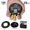 NEW 2013 Gals &#8220;Fairy Set&#8221; of 25 Nail Art Nailart Polish Stamp Stamping Manicure Image Plates Accessories Set Kit.