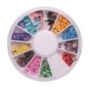 144 Pcs 12 Color 3D Butterfly Shaped Nail Art Fimo Slice Slices Decal Pieces Decoration w/ Wheel